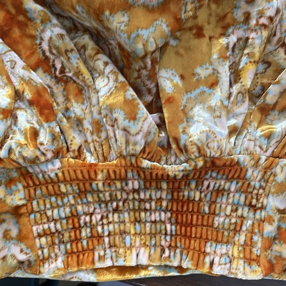 Free people hi neck, crushed velvet halter top - Picture 5 of 5